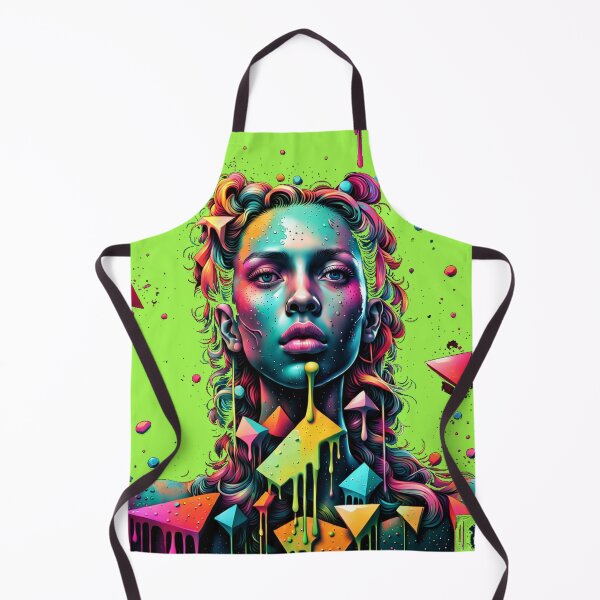 Item preview, Surreal Neon Dreamscape Cosmic Beauty Portrait designed and sold by WickedAI.