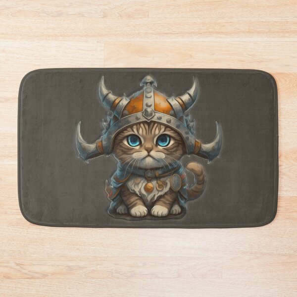Item preview, Viking cat in a summer hat designed and sold by SoulOfTrees.