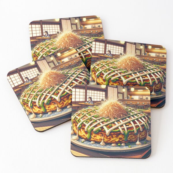 Item preview, Okonomiyaki AI generated art, anime style, Japanese food designed and sold by AI-kawaii.