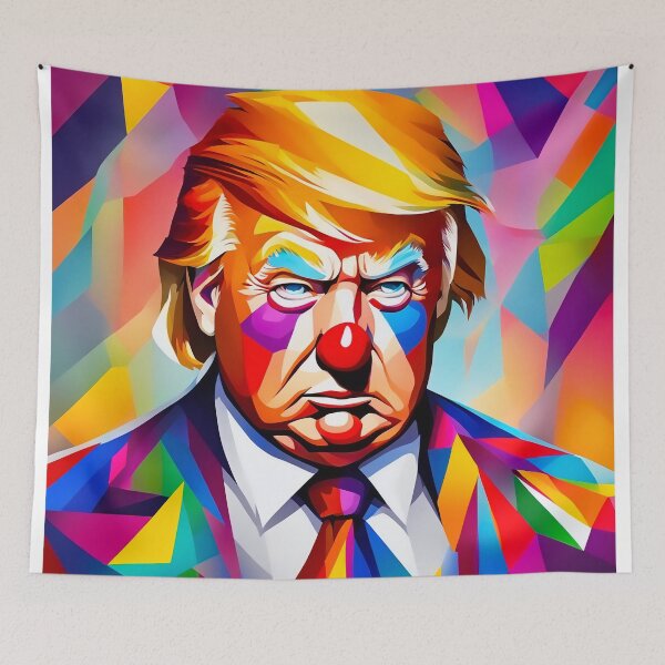 Item preview, Trump Clown Abstract Anti Trump Art designed and sold by kakarikihill.