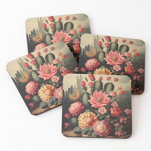 Item preview, Exuberant cactus and flowers designed and sold by EveNorthArt.