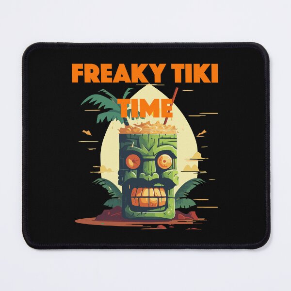 Item preview, Tiki Drink - Freaky Tiki Time (Orange Lettering) designed and sold by VelvetRoom.