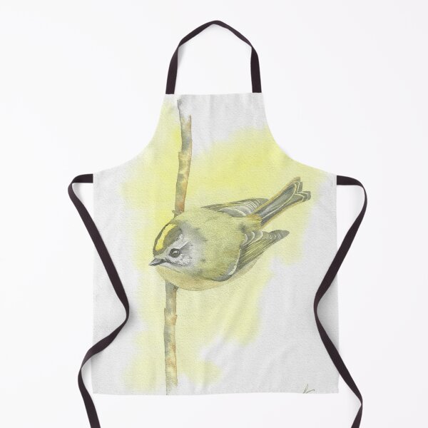 Item preview, golden-crowned kinglet watercolor portrait designed and sold by L'Atelier Oranjade.