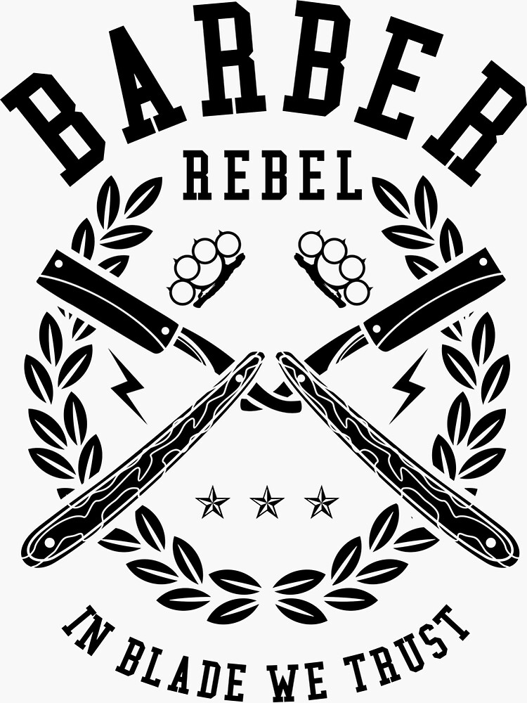 "Barber Rebel" Sticker by vanillaguy | Redbubble