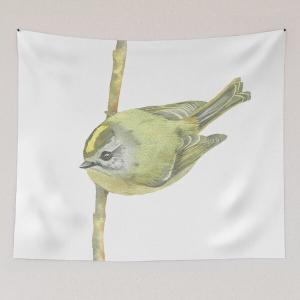 Item preview, Copy of golden-crowned kinglet watercolor portrait designed and sold by L'Atelier Oranjade.