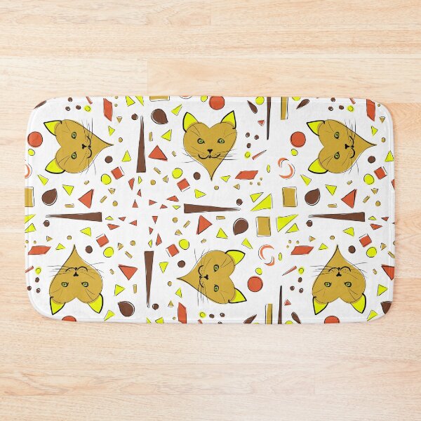 Item preview, Illustration tile four cats with heart faces designed and sold by VauKaArtShop.