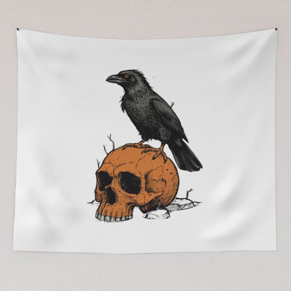 Item preview, Black Crow Raven Skull Occult Gothic designed and sold by EanayarDesigns.