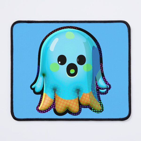 Item preview, Super cute little blue octopus kawaii ghost designed and sold by ladstudio.