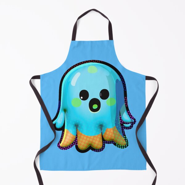 Item preview, Super cute little blue octopus kawaii ghost designed and sold by ladstudio.