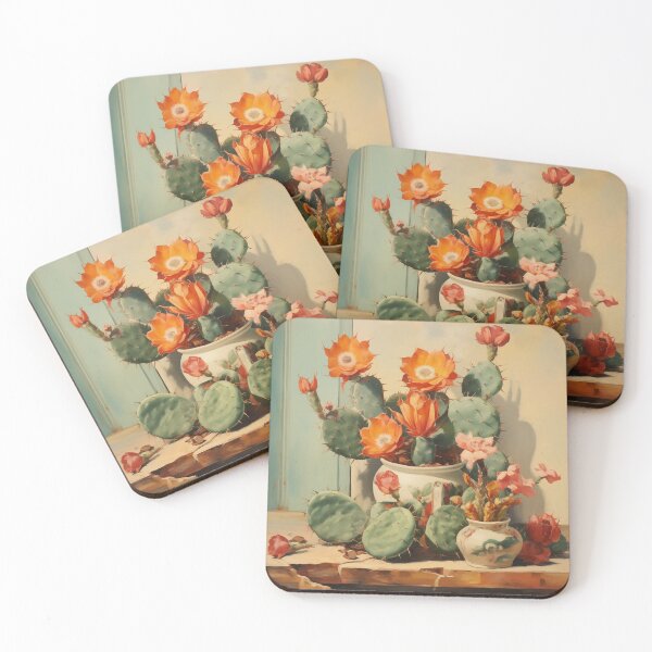 Item preview, Cactus and flowers in the sunshine designed and sold by EveNorthArt.