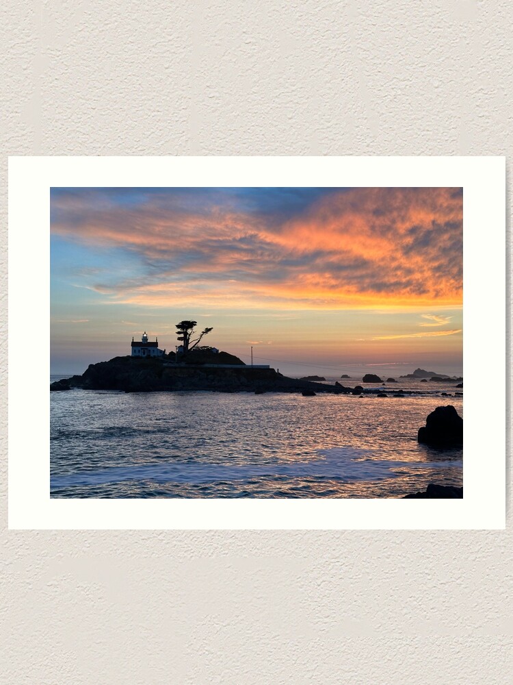 Thumbnail 1 of 3, Art Print, Battery Point Lighthouse, California designed and sold by Benpa.