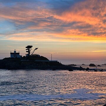 Artwork thumbnail, Battery Point Lighthouse, California by Benpa Graphics