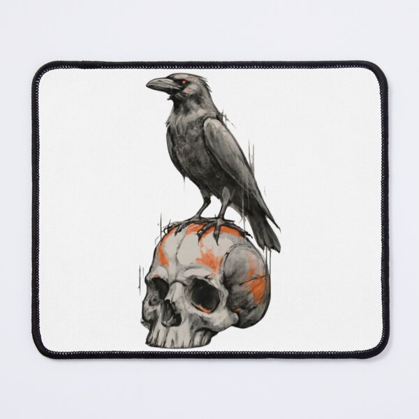 Item preview, Black Crow Raven Skull Occult Gothic designed and sold by EanayarDesigns.