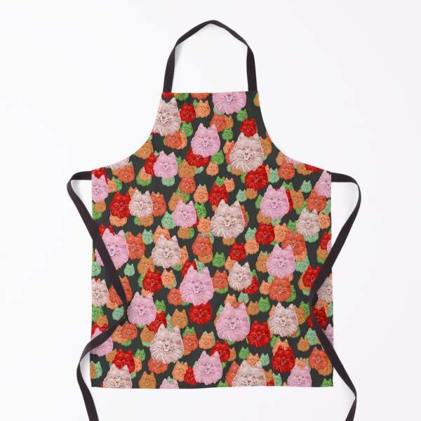 Item preview, Smiling Pomeranian Faces Floral-like Pink Multicolored Pattern designed and sold by DuFauna.
