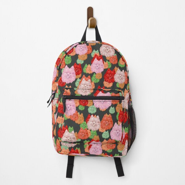 Item preview, Smiling Pomeranian Faces Floral-like Pink Multicolored Pattern designed and sold by DuFauna.