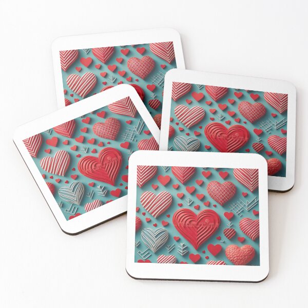 Item preview, Red heart pattern designed and sold by zsofiet.