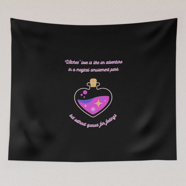 Item preview, Witches' love is like an adventure in a magical amusement park, but without queues for feelings designed and sold by UnCoverDesign.