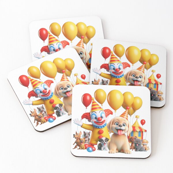 Item preview, The dog with the clown at a fun party designed and sold by zdzdesigner.