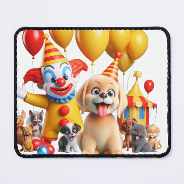 Item preview, The dog with the clown at a fun party designed and sold by zdzdesigner.