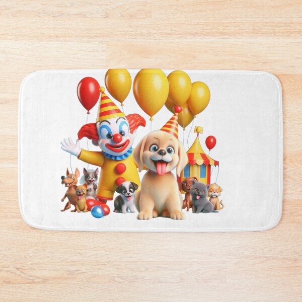 Item preview, The dog with the clown at a fun party designed and sold by zdzdesigner.