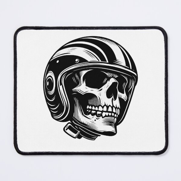 Item preview,  Skull rider with full helmet in black and white 2  designed and sold by DeathRiders.