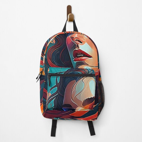 Item preview, Abstract portrait of a woman with flowing hair designed and sold by JustInspireMe.