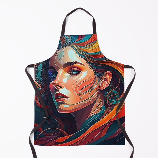 Item preview, Abstract portrait of a woman with flowing hair designed and sold by JustInspireMe.