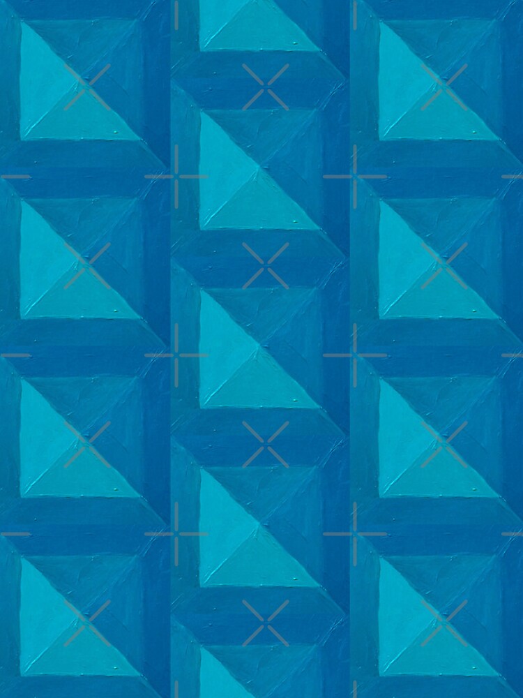 Thumbnail 4 of 4, iPhone Case, Cyan Scale Tile Pattern designed and sold by ErynImagination.