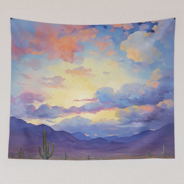 Item preview, William Hawkins inspired desert nightscape designed and sold by EveNorthArt.