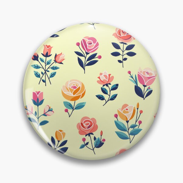 Item preview, Abstract roses pattern. Flowers illustration with yellow background. designed and sold by PolpoDesign.