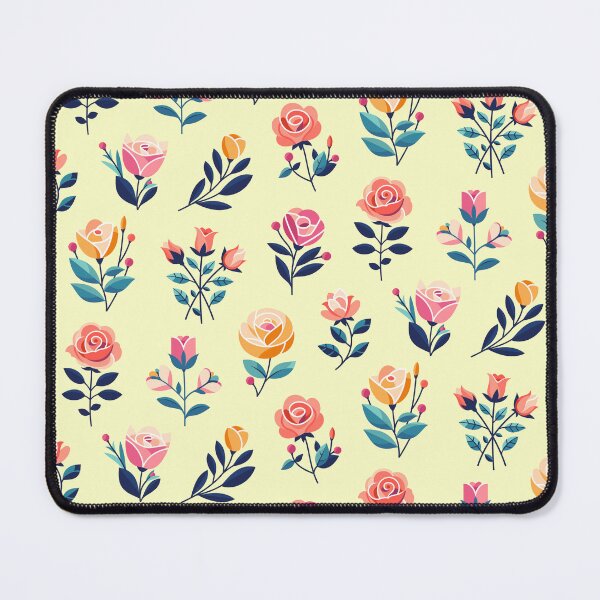 Item preview, Abstract roses pattern. Flowers illustration with yellow background. designed and sold by PolpoDesign.