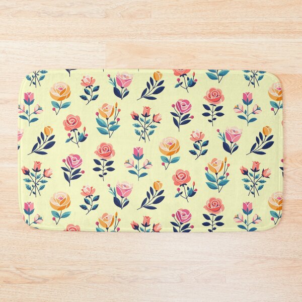 Item preview, Abstract roses pattern. Flowers illustration with yellow background. designed and sold by PolpoDesign.