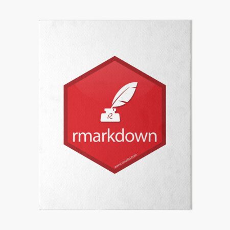rmarkdown hex logo Art Board Print