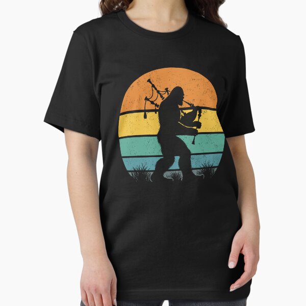 Item preview, Bigfoot Sasquatch Playing Bagpipe Vintage Music Lover Bagpiper designed and sold by CutenessKlub.