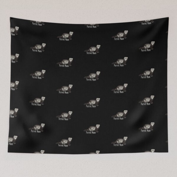 Item preview, Ferret Mom White Text with Sable Ferret designed and sold by MountMercantile.