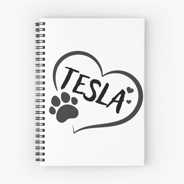 Item preview, Tesla pet dog or cat name in a heart with a paw, great gift for dog or cat owners designed and sold by OCS1337.