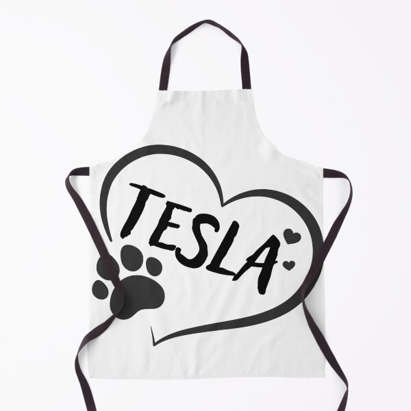 Item preview, Tesla pet dog or cat name in a heart with a paw, great gift for dog or cat owners designed and sold by OCS1337.