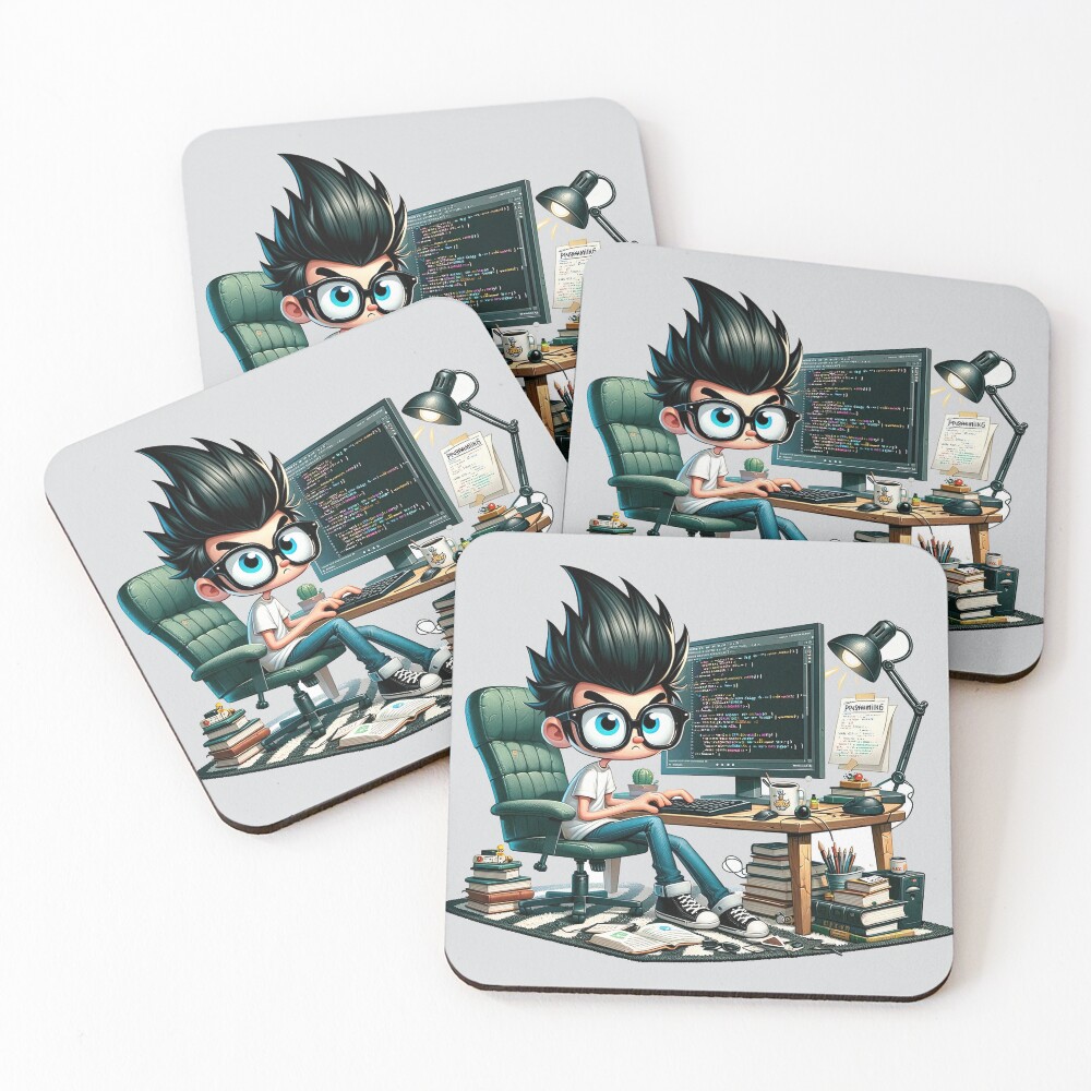 Item preview, Coasters (Set of 4) designed and sold by TuringTacoTales.