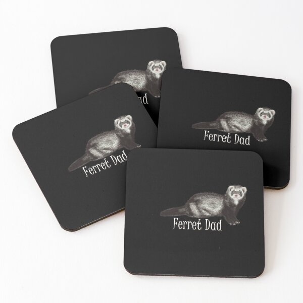 Item preview, Ferret Dad White Text with Sable Ferret designed and sold by MountMercantile.