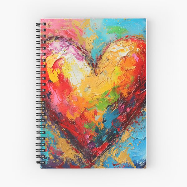 Item preview, colorful abstract painted valentines day heart designed and sold by dcrc.