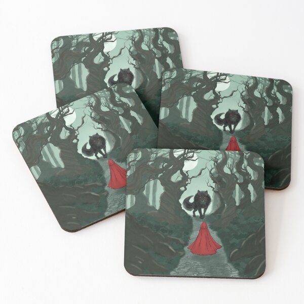 Item preview, Girl in a red cloak meets a Wolf in the forest designed and sold by TJF-Arts.
