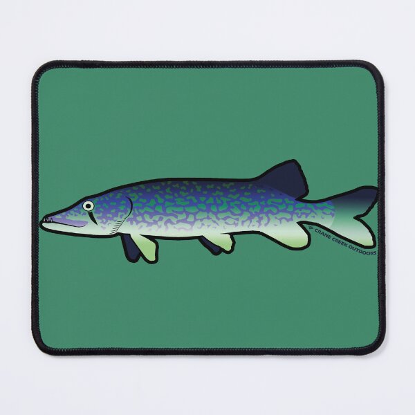 Item preview, Chain Pickerel, Navy and Teal Pattern designed and sold by CraneCreek.