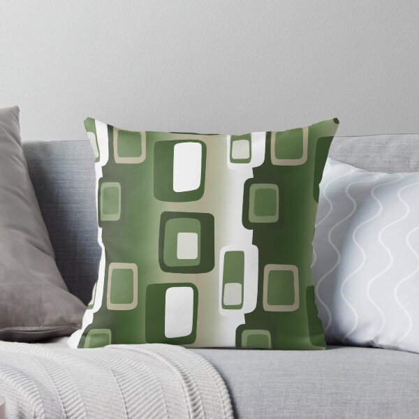Item preview, Shades of Green Contemporary Retro fabric designs designed and sold by Andimoot.