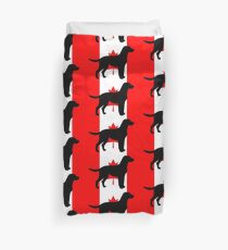 Funda nórdica silueta de labrador retriever en bandera