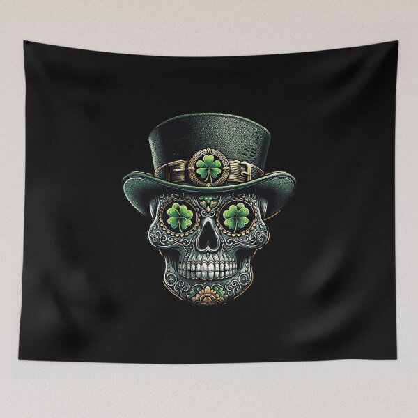 Item preview, St Patricks Day Skull Leprechaun St Patricks Day Skeleton Irish Gifts T-Shirt designed and sold by MAPDDesigns.