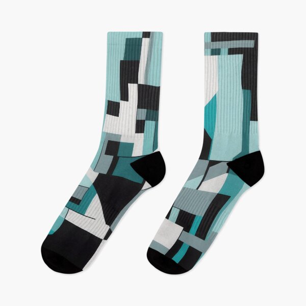 Item preview, Teal Tranquility: Abstract Geometric Elegance, Modern Minimalist Art, Contemporary Aqua Shapes Design designed and sold by WarFX Designs.