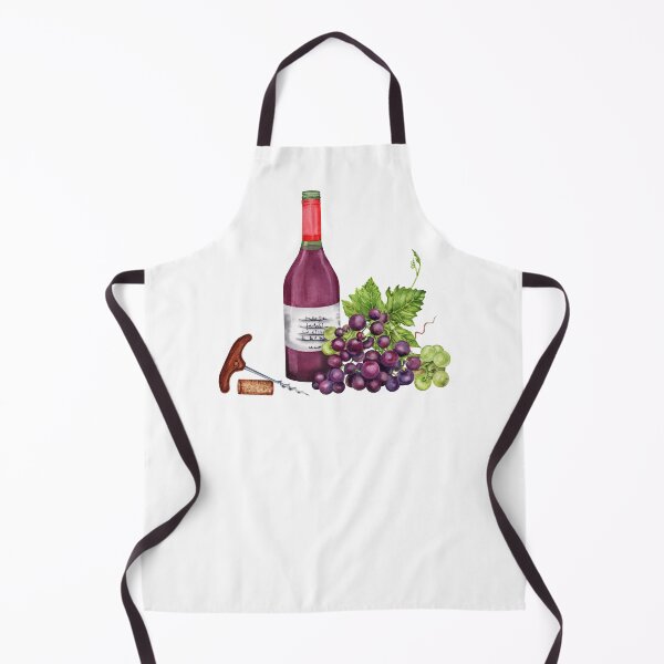 Item preview, Red Wine Bottle with Grapes designed and sold by SvettyArt.