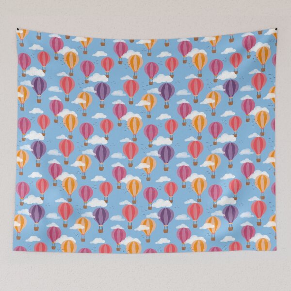 Item preview,  Hot air balloons summer sky blue designed and sold by Kimmygowland.