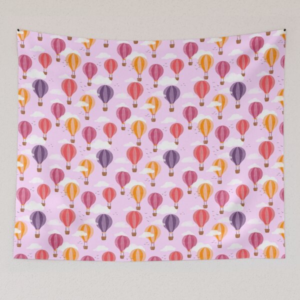Item preview, Hot air balloons summer sky pink designed and sold by Kimmygowland.