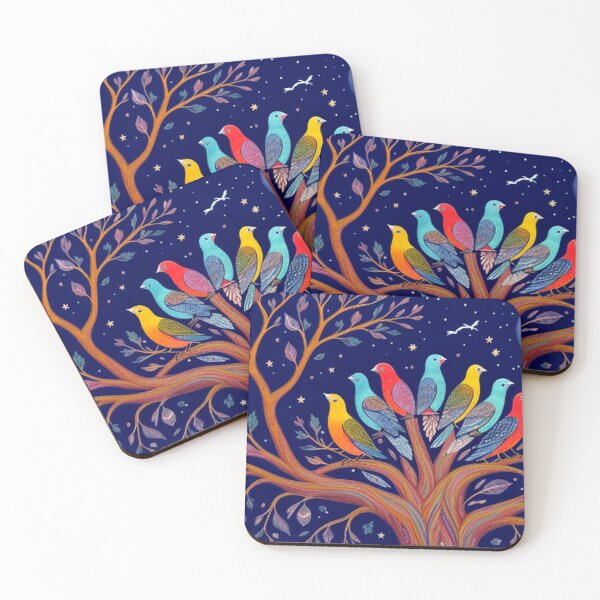 Item preview, Colorful Birds In the Tree designed and sold by TheDarkWardrobe.